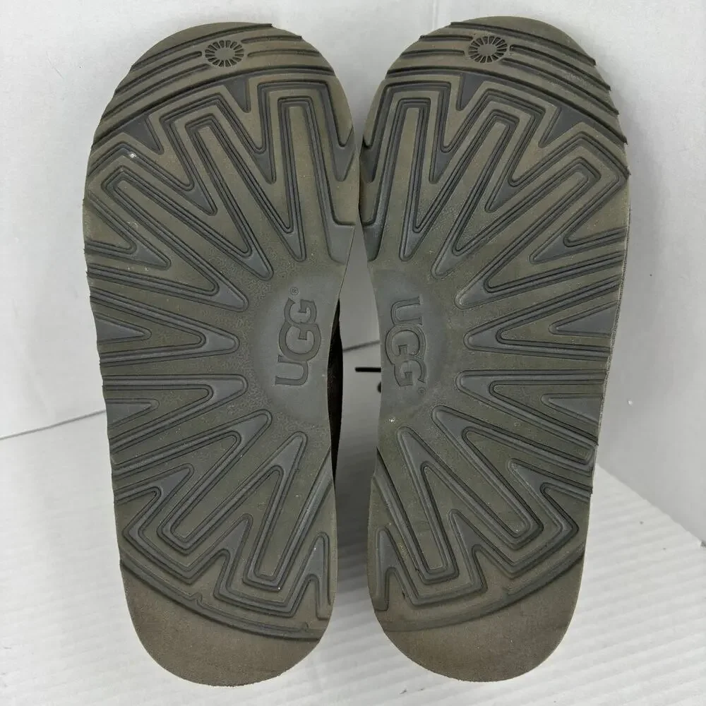 UGG Neumel II‎ Winter Boots Size 6 Kids Gray Chukka Suede Wool Lined Lace Up